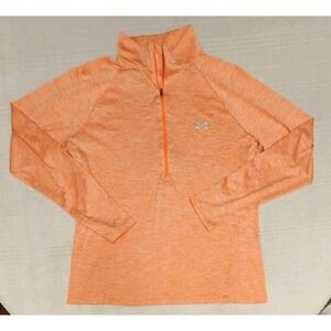 Women's Under Armour Quarter Zip Heatgear Loose Fit Size 2XL Orange Heathered